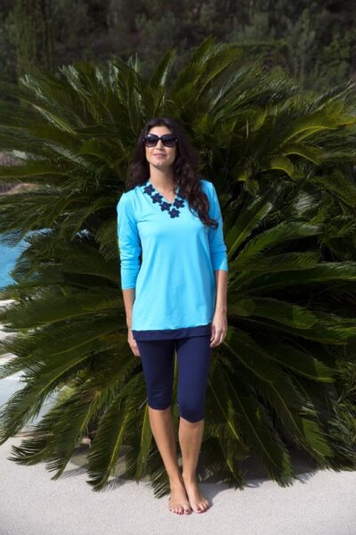 Tunique pour burkini bleue