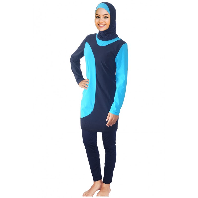 Burkini Marine bicolore pour femme voilée