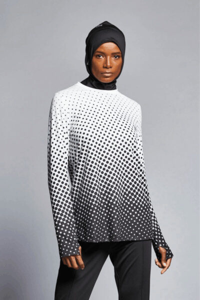 Alternative view of Sweat-shirt noir et blanc